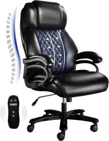 Big and Tall Office Chair, 500lbs High Back Large Executive Chair with Electric Airbag Heating High Back Computer Chair with Wide Seat