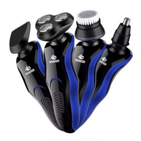 Electric Shaver Razor Cordless Beard Trimmer for Men Nose Hair Trimmer 3 in 1 Trimmer Grooming Kit Plus 1 Facial Cleansing Brush Waterproof USB Rechar