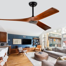 52" Ceiling Fan with Remote Control No Lights,Modern Reversible DC Motor Indoor 3 Blades Ceiling Fans for Patio Bedroom Living Room