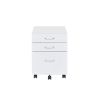 ACME Tennos Cabinet, White & Chrome Finish 93194