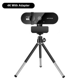 Webcam 4K 2K Web Cam Webcan 1080P Webcam With Microphone Tripod Autofocus Mini Usb Camera To Computer Full Hd For PC Mac Laptop (Ships From: China, Color: 4K With Tripod)