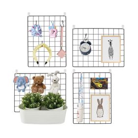 Wall Storage Organizer with Clips for Home Office Decor (Type: Decor Supplies, Color: Black)